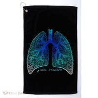 Positive Thinking "Just Breathe" Lungs Science Golf Towel thumb 0