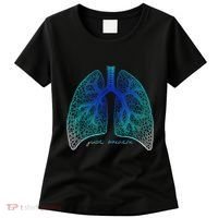 Positive Thinking "Just Breathe" Lungs Science Women's T-Shirt thumb 0