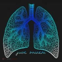 Positive Thinking "Just Breathe" Lungs Science Women's T-Shirt thumb 6