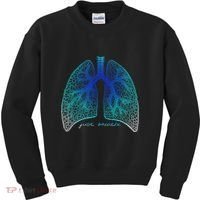 Positive Thinking "Just Breathe" Lungs Science Kids Sweatshirt thumb 0