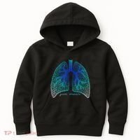 Positive Thinking "Just Breathe" Lungs Science Kids Hoodie thumb 0