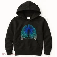 Positive Thinking "Just Breathe" Lungs Science Kids Hoodie thumb 0