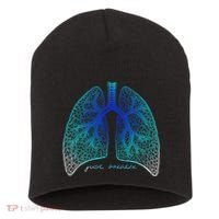 Positive Thinking "Just Breathe" Lungs Science Short Acrylic Beanie thumb 0