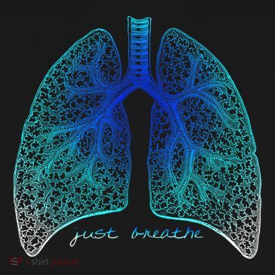Positive Thinking "Just Breathe" Lungs Science Short Acrylic Beanie