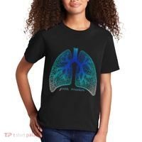Positive Thinking "Just Breathe" Lungs Science Kids T-Shirt thumb 2
