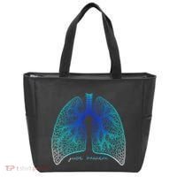 Positive Thinking "Just Breathe" Lungs Science Tote Bag thumb 0