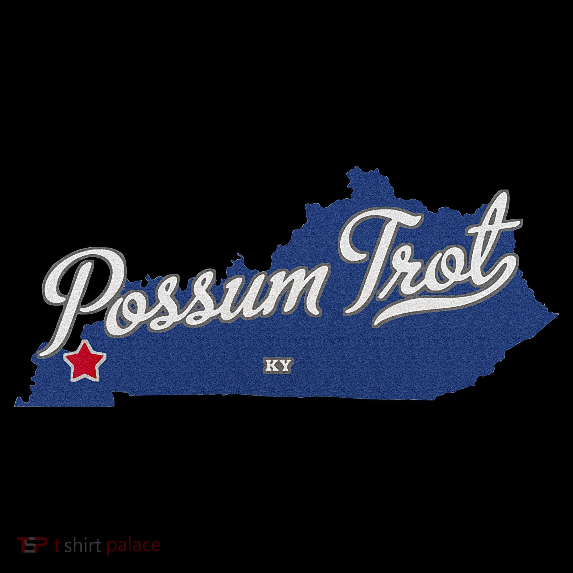 Possum Trot Kentucky KY Map T-Shirt