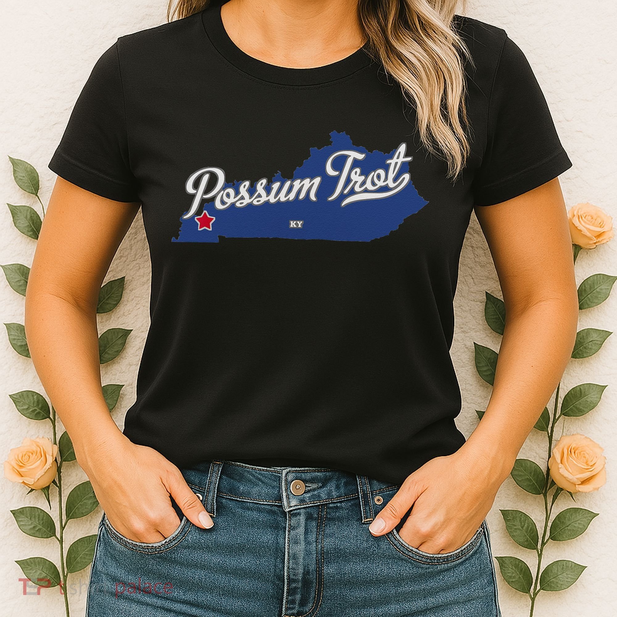 Possum Trot Kentucky KY Map Women's T-Shirt