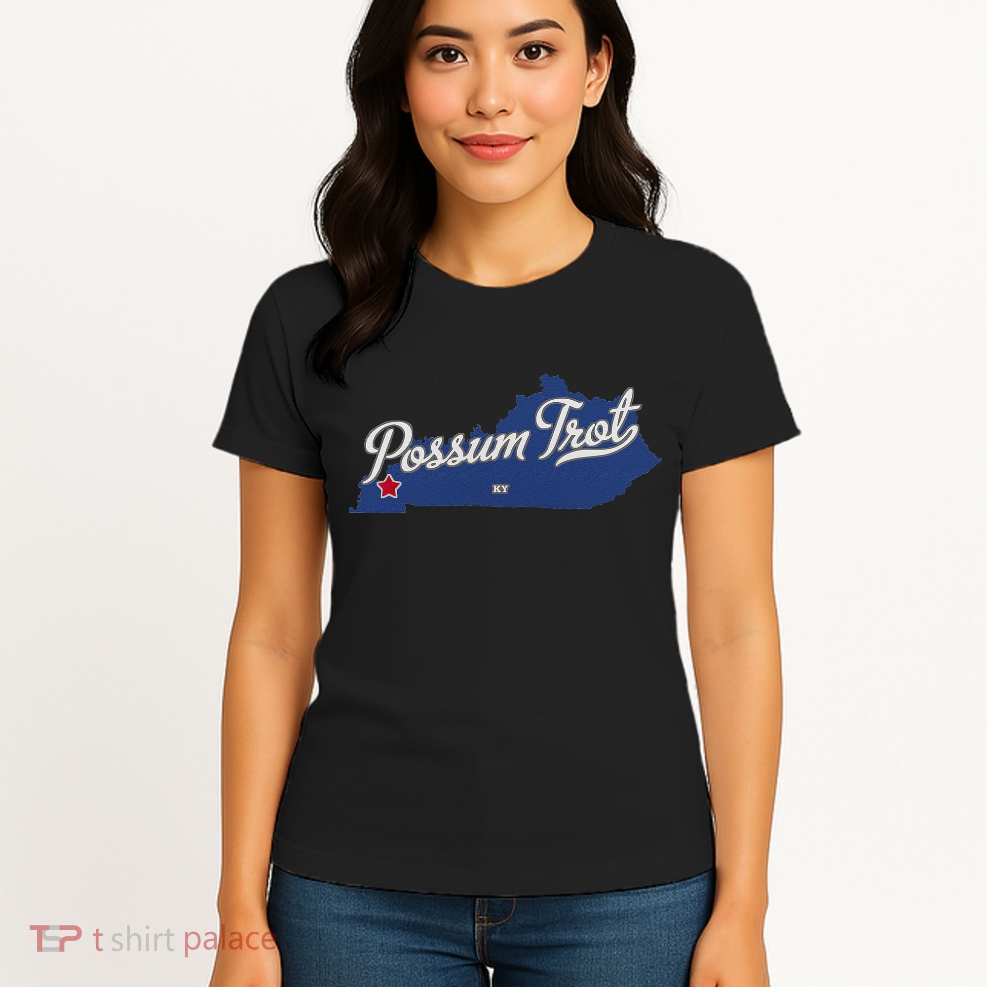 Possum Trot Kentucky KY Map Women's T-Shirt