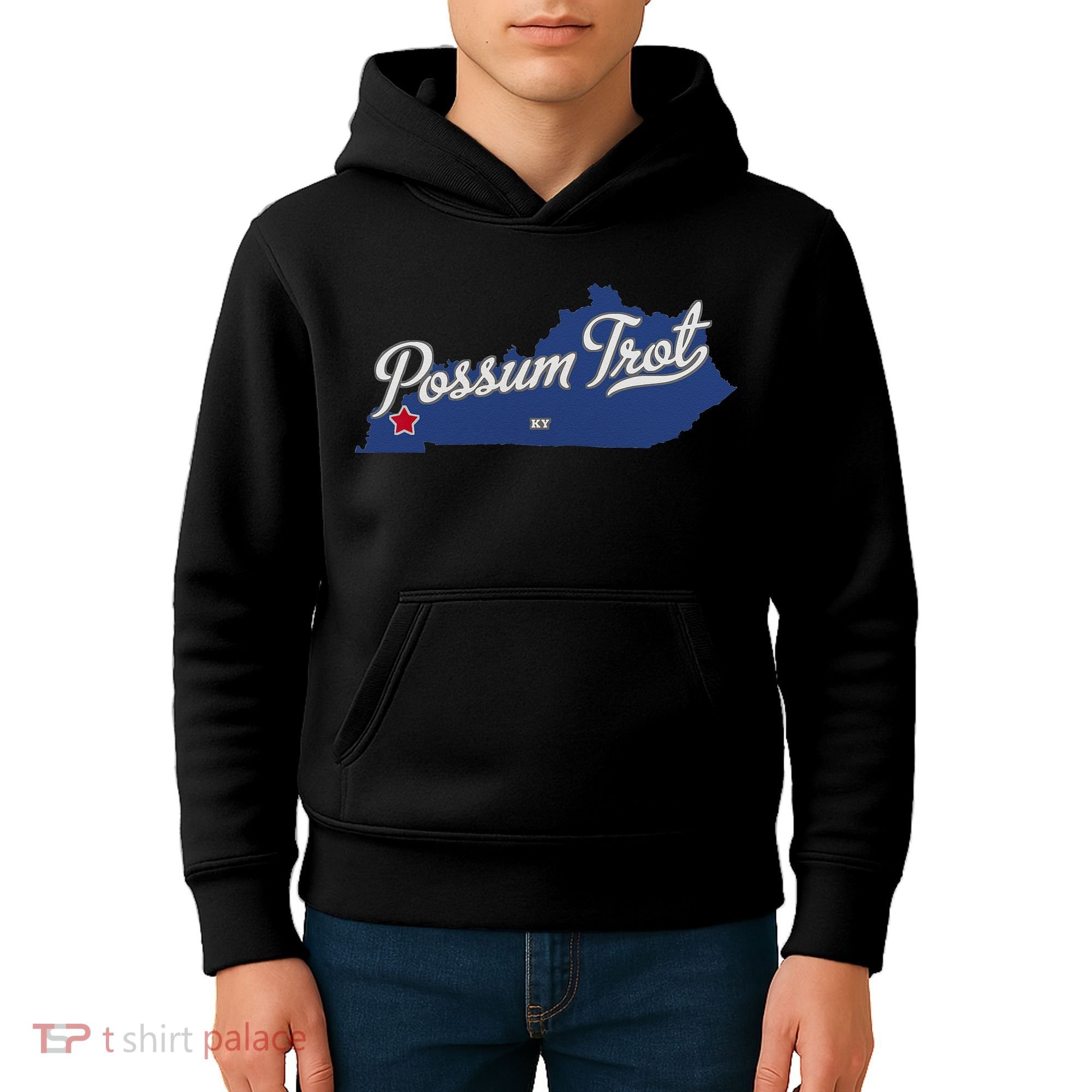 Possum Trot Kentucky KY Map Kids Hoodie