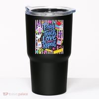 Pray Teach Love Repeat Christian Teacher Striped Tumbler thumb 0