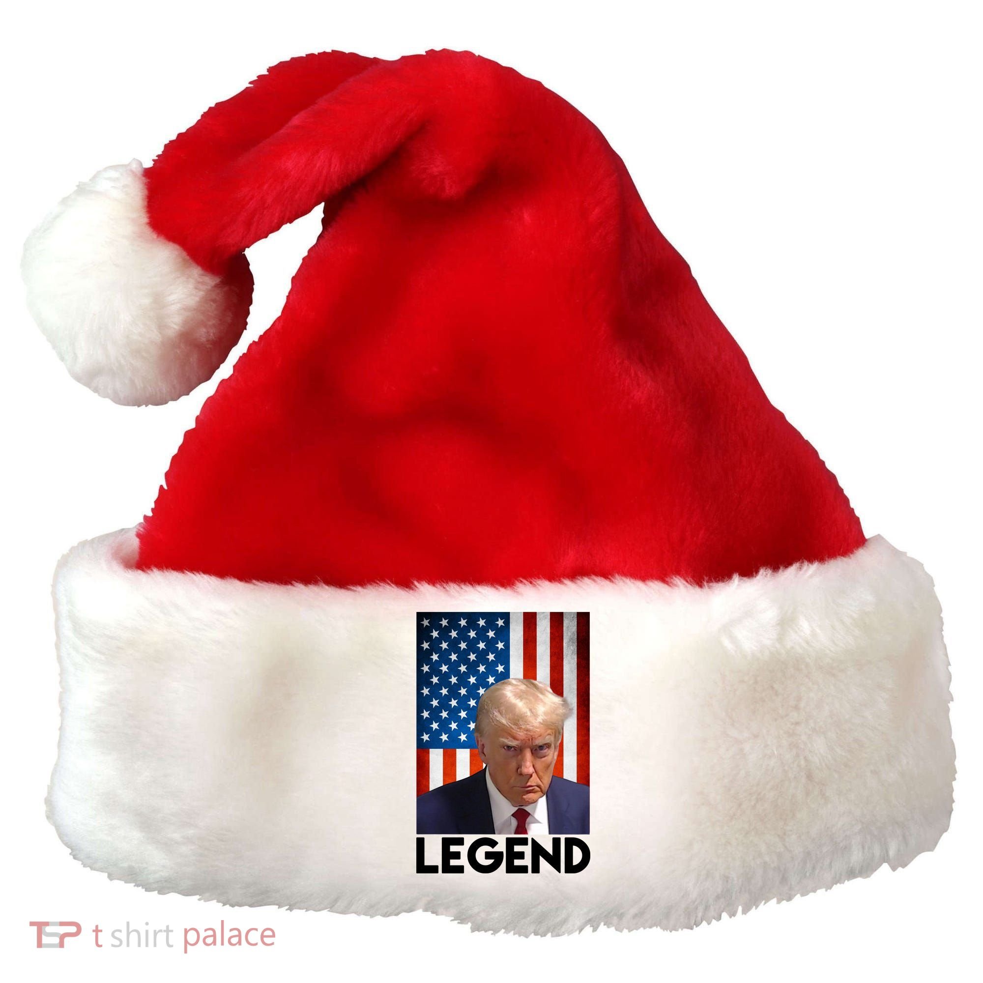 President Trump Legend American Flag Santa Hat
