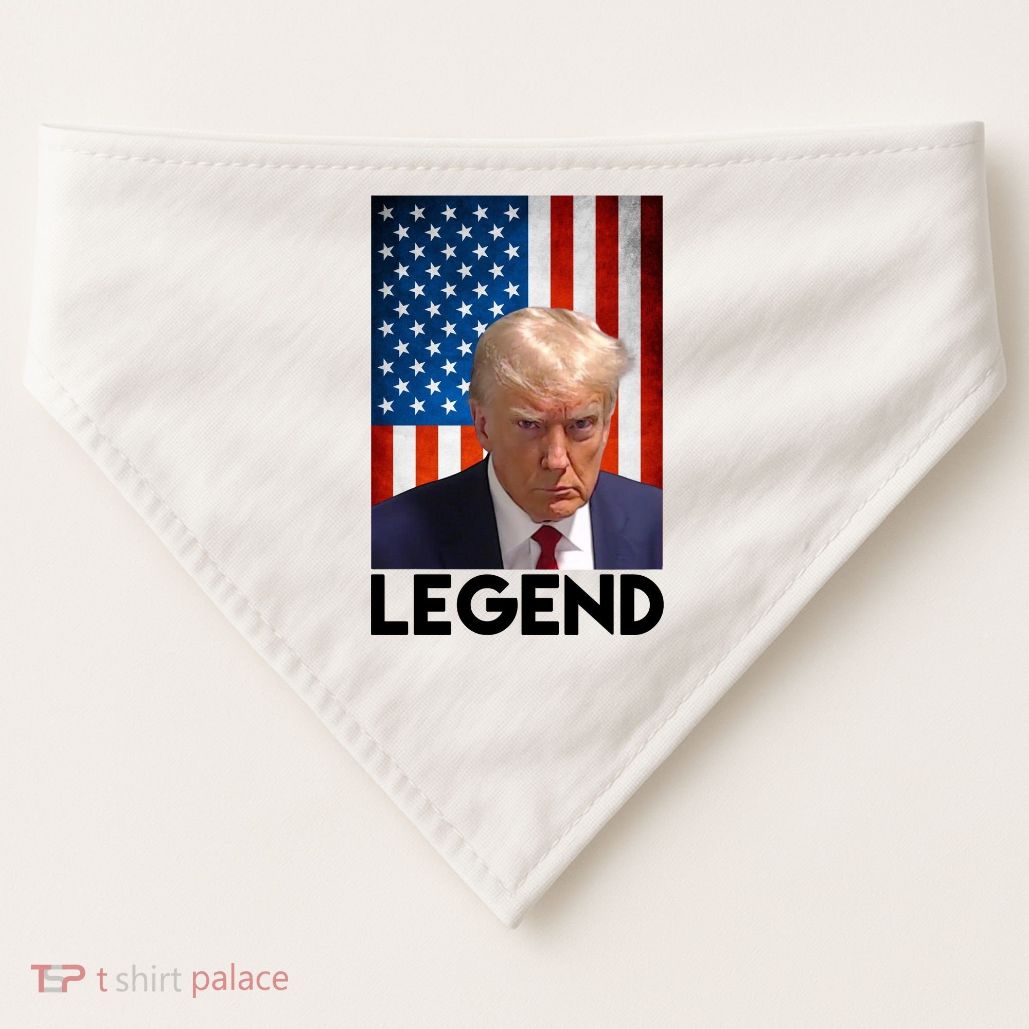 President Trump Legend American Flag USA-Made Doggie Bandana