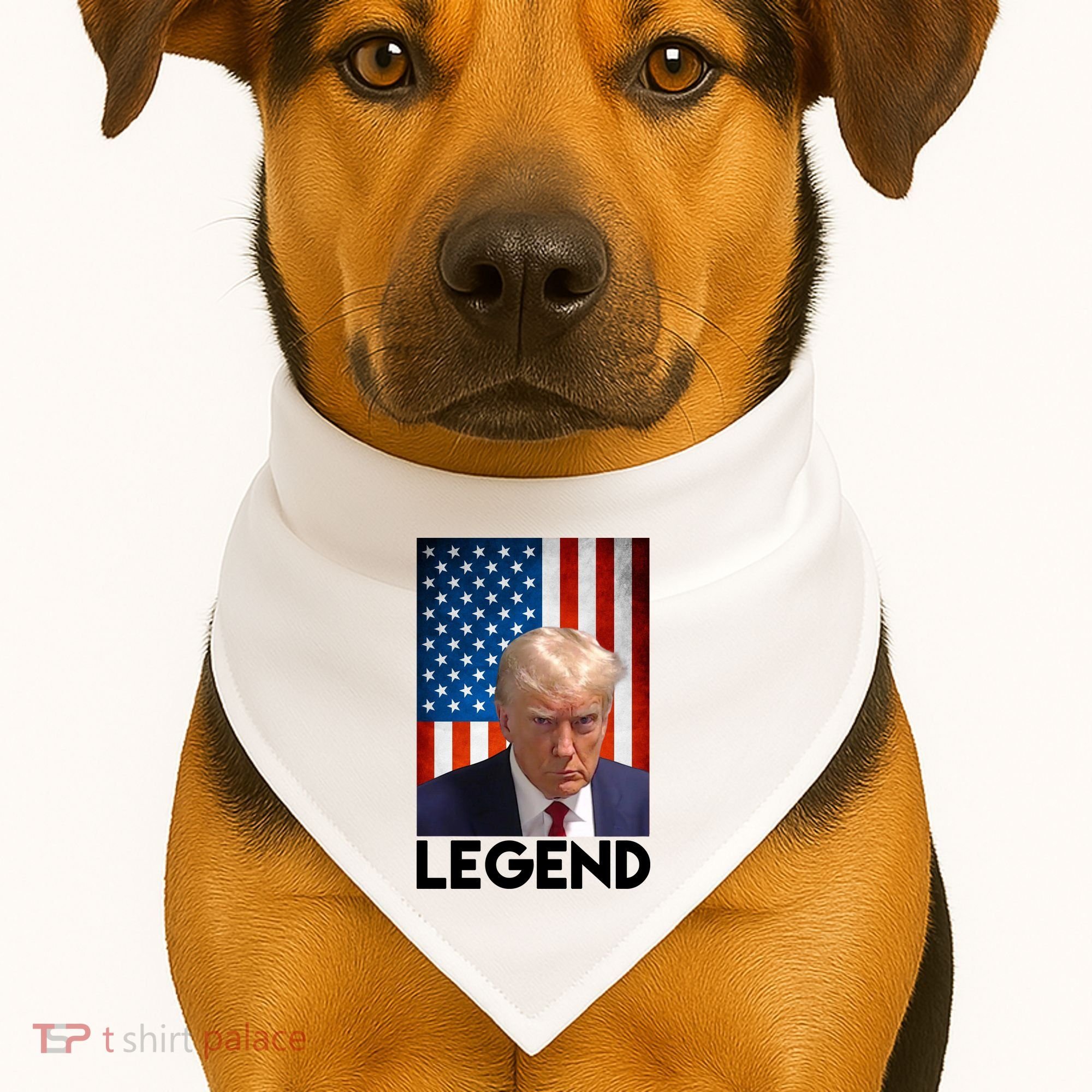 President Trump Legend American Flag USA-Made Doggie Bandana