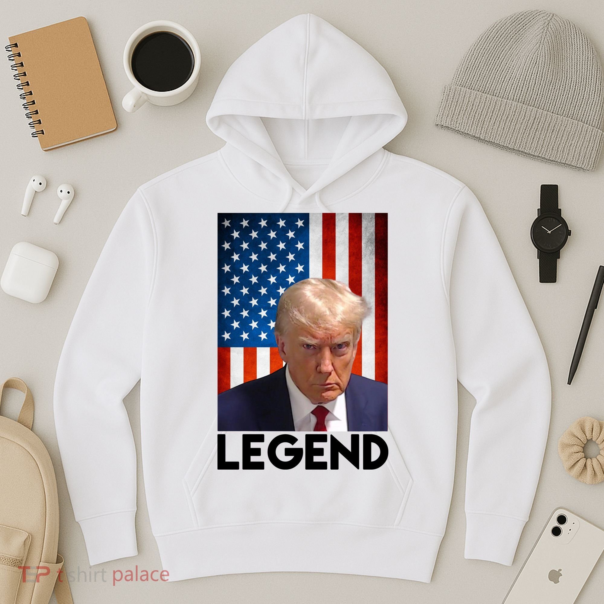 President Trump Legend American Flag Hoodie