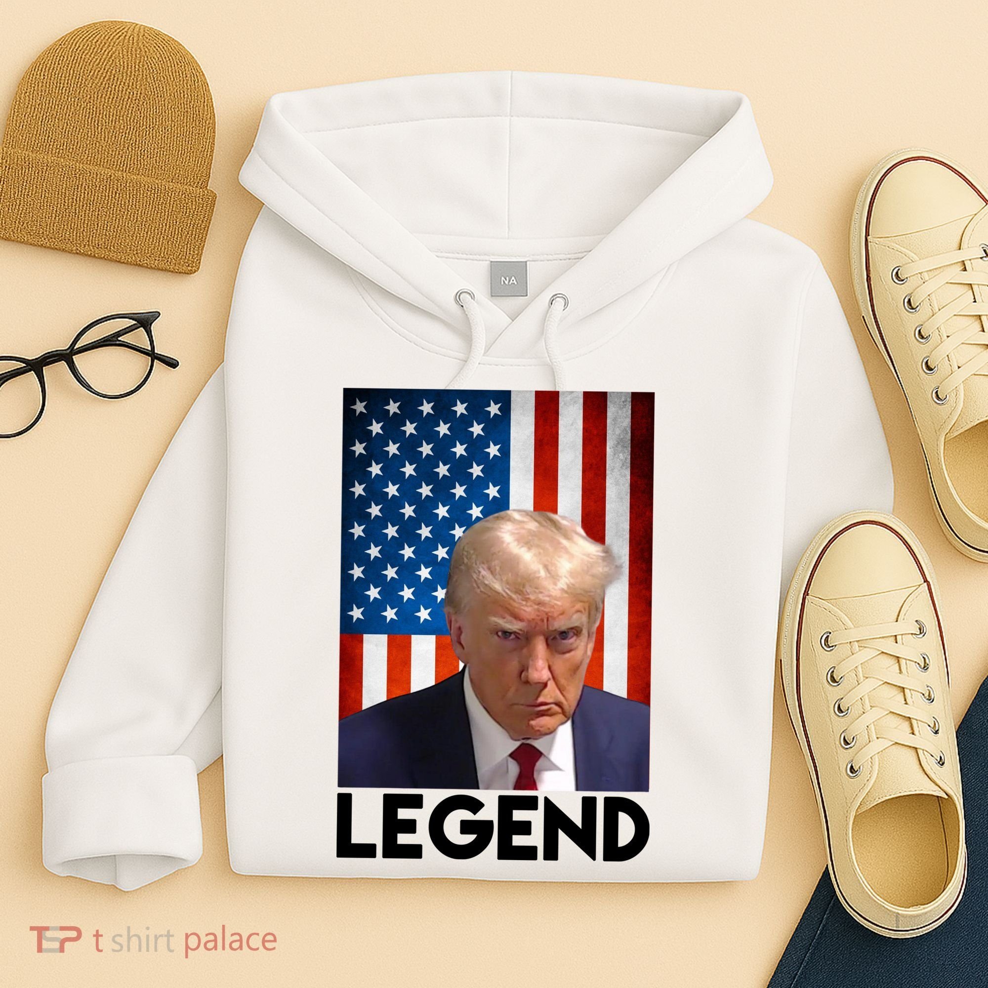 President Trump Legend American Flag Hoodie