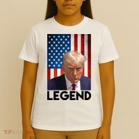 President Trump Legend American Flag T-Shirt thumb 4