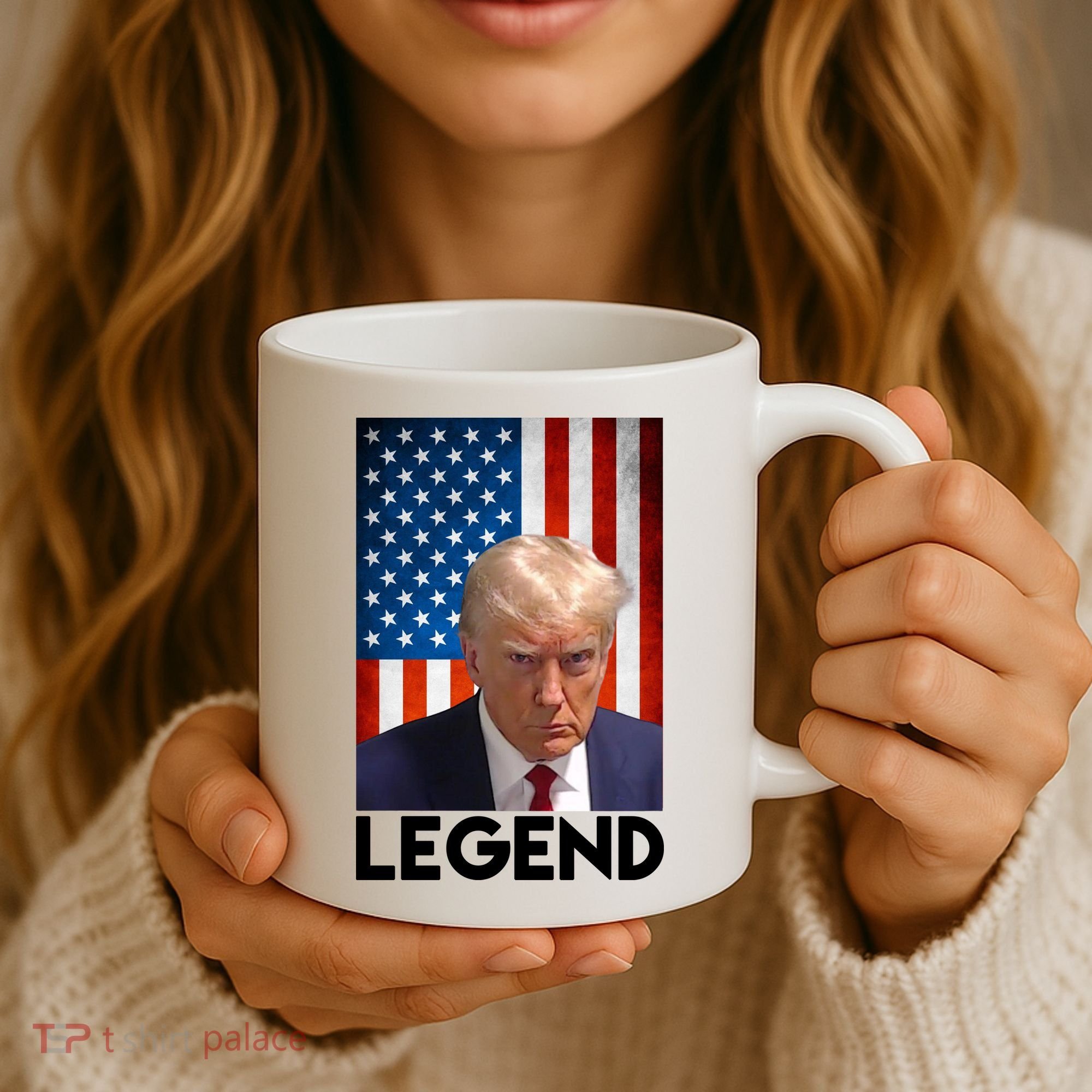 President Trump Legend American Flag Coffee Mug