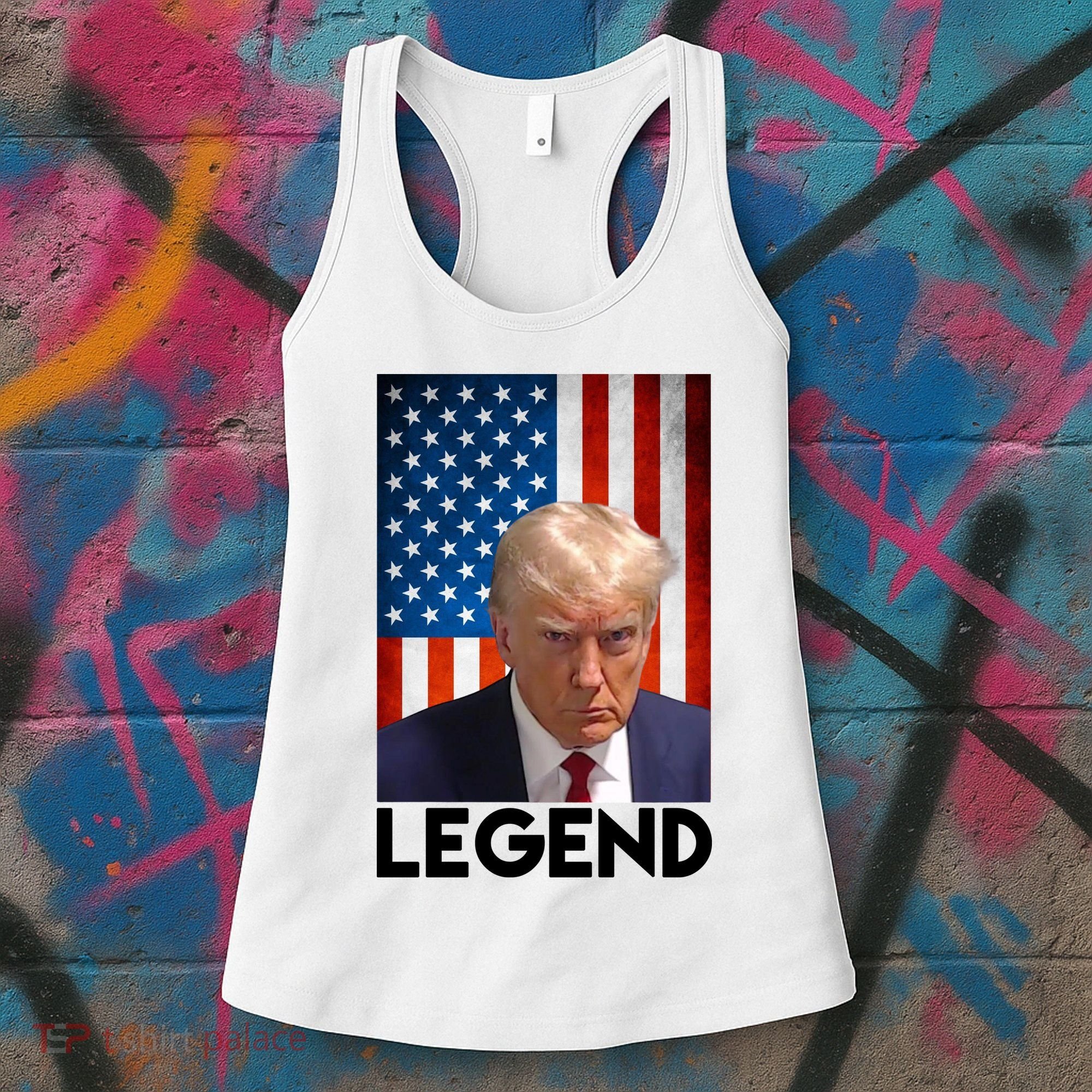 President Trump Legend American Flag Women's Tank Top