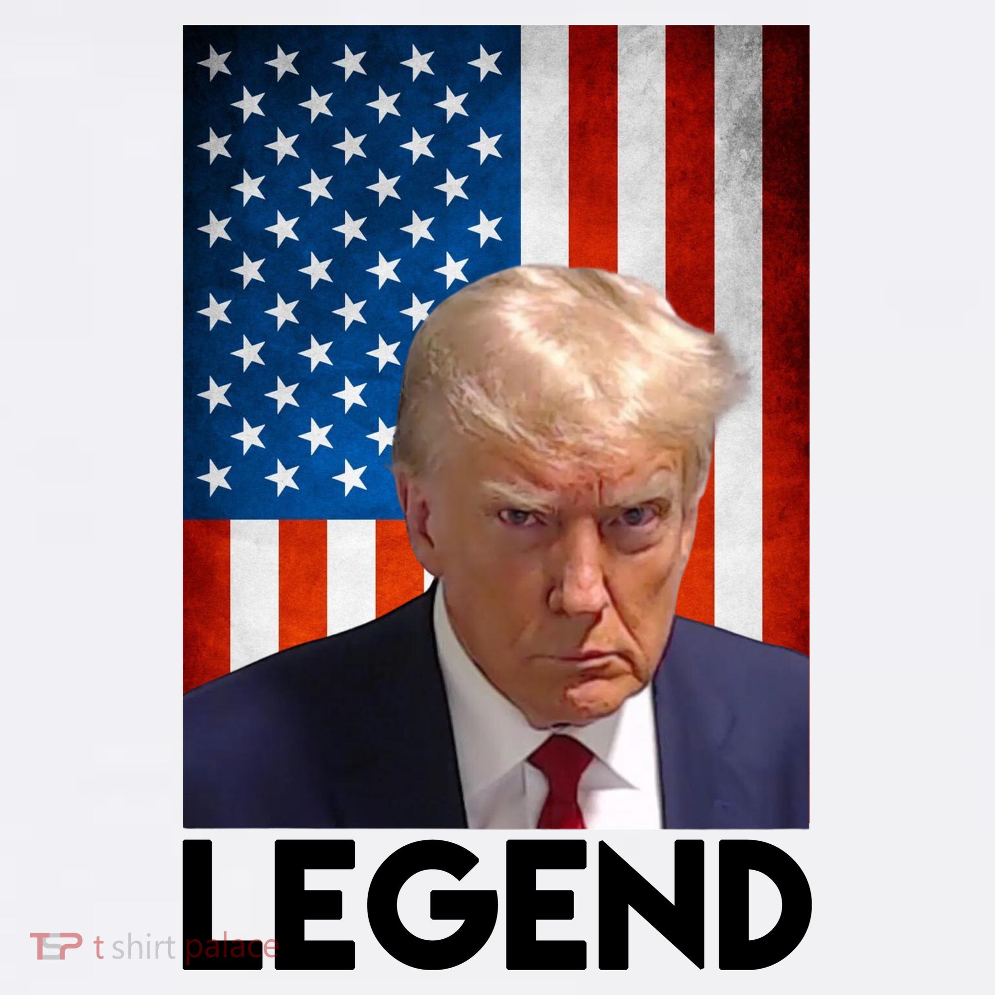President Trump Legend American Flag Cropped Pullover Crew