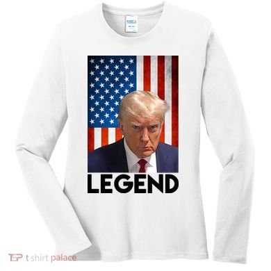 President Trump Legend American Flag Women's Long Sleeve Shirt