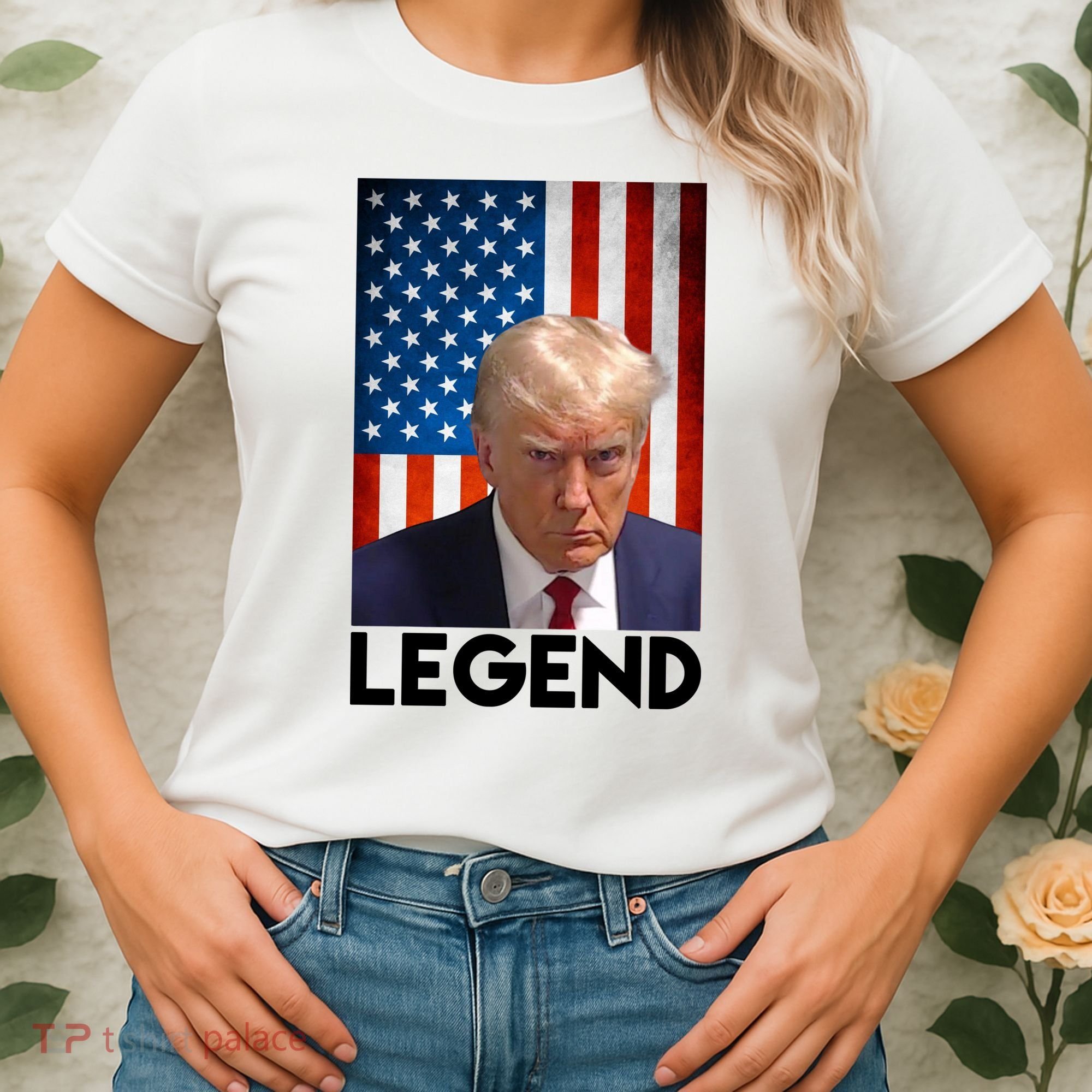 President Trump Legend American Flag Women's T-Shirt