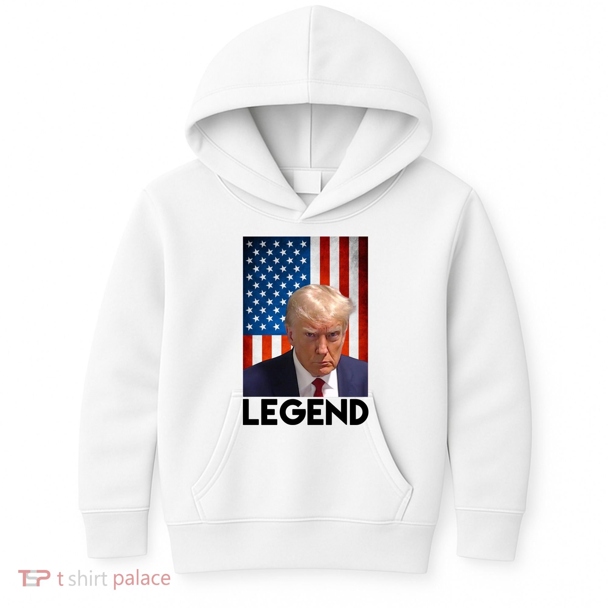 President Trump Legend American Flag Kids Hoodie