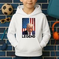 President Trump Legend American Flag Kids Hoodie thumb 2
