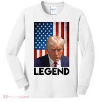 President Trump Legend American Flag Kids Long Sleeve Shirt thumb 0