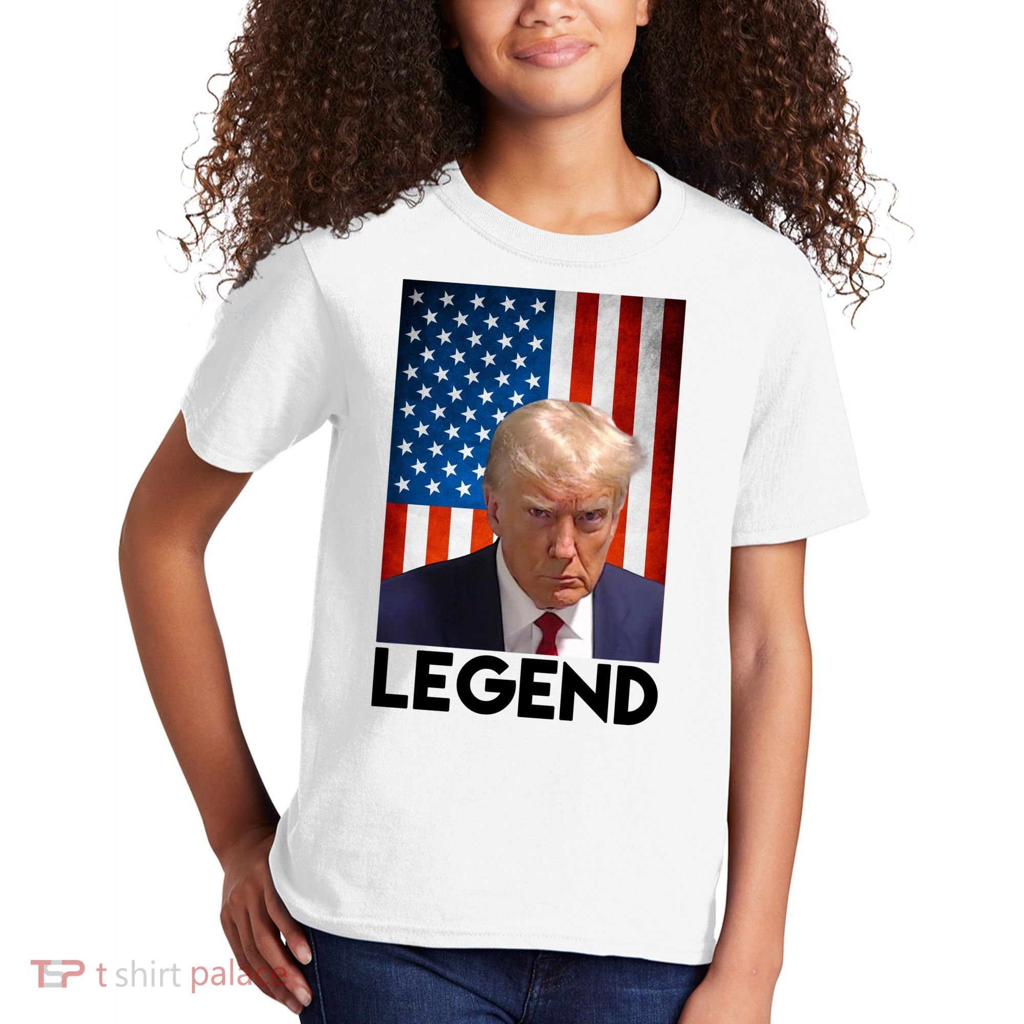 President Trump Legend American Flag Kids T-Shirt