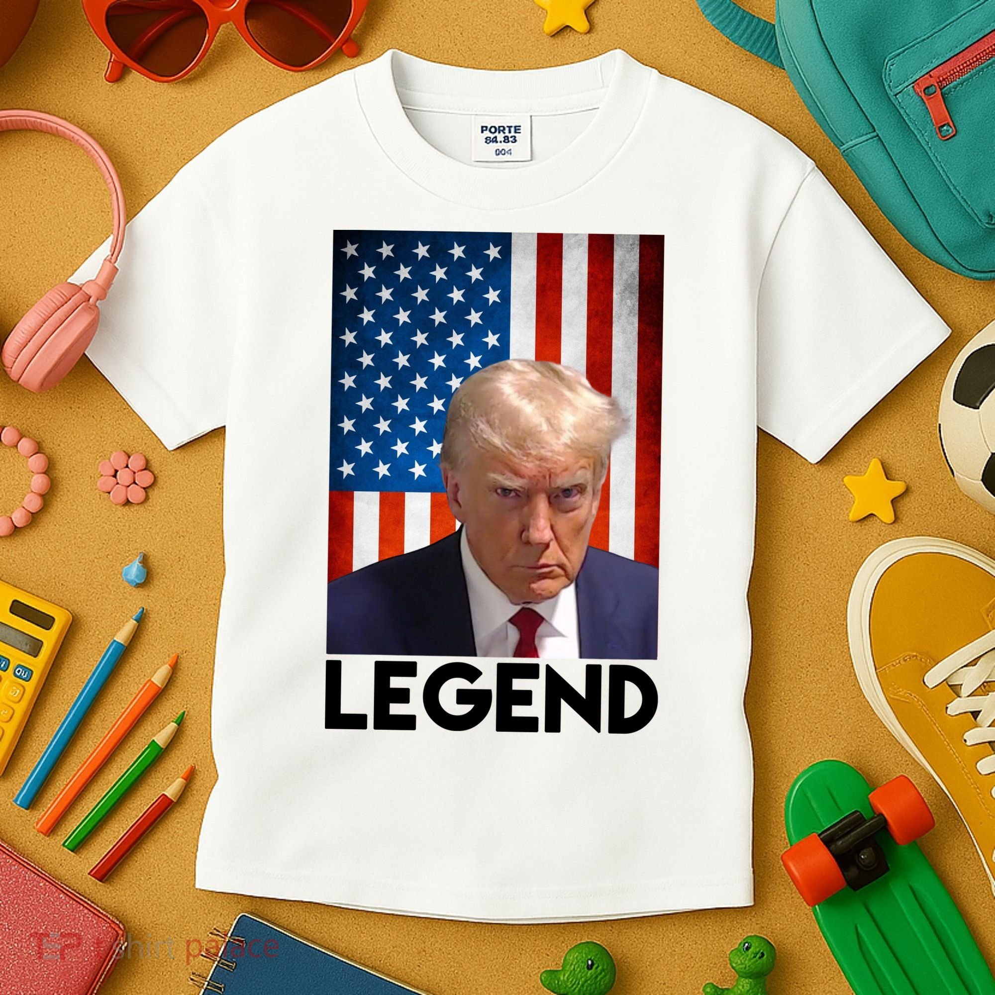 President Trump Legend American Flag Kids T-Shirt