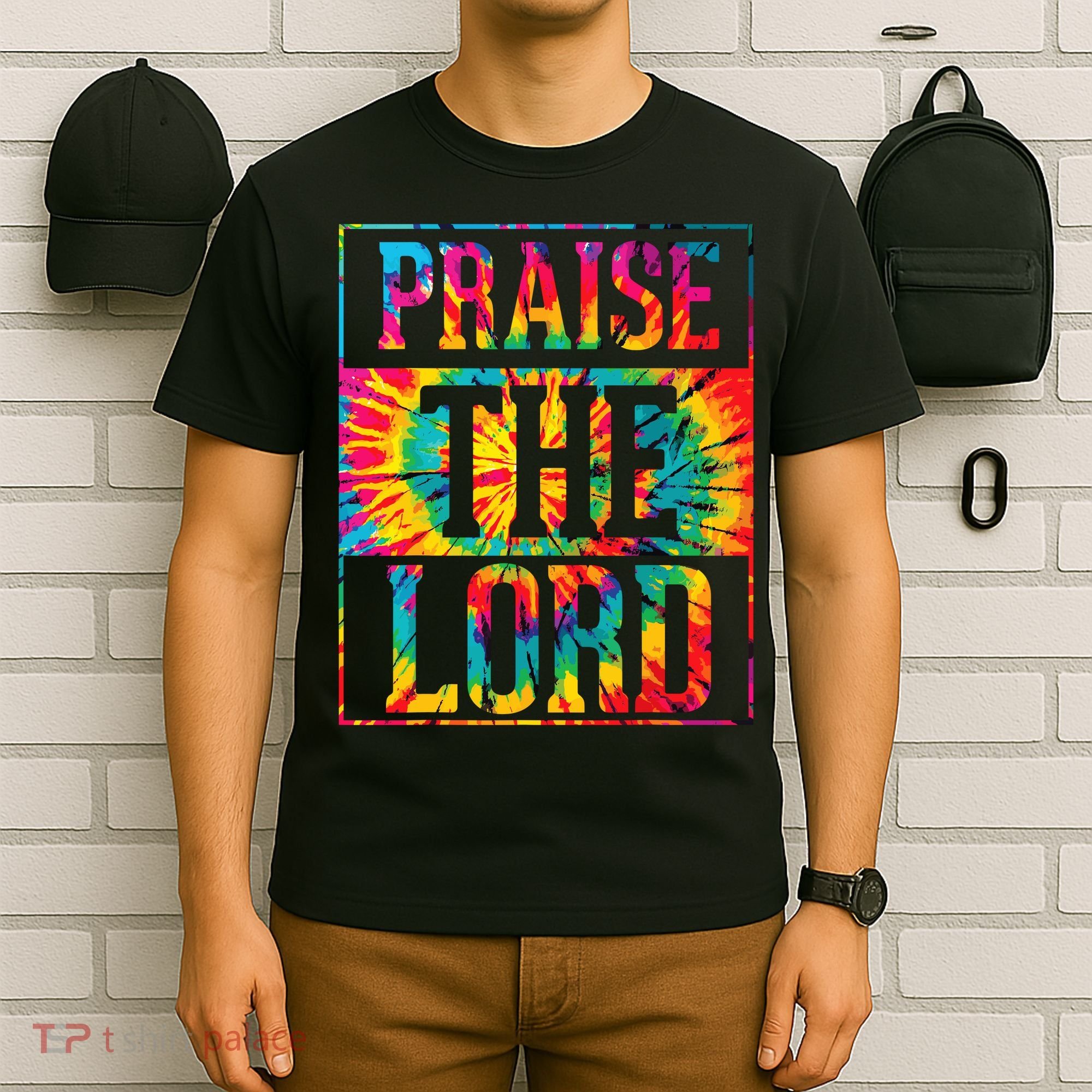 Praise The Lord Christian Faith Tie Dye Cute Christianity T-Shirt