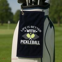 Pickleball T Life Is Better With Pickleball Golf Towel thumb 2