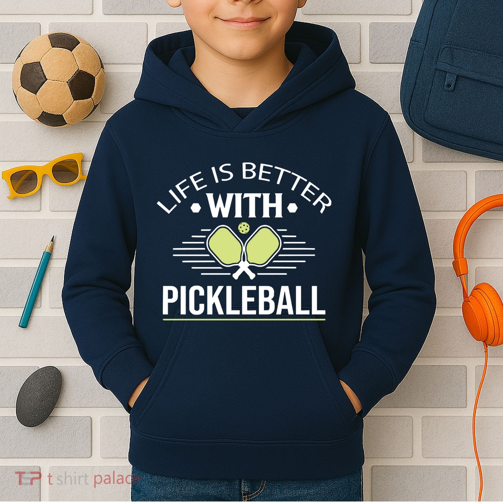 Pickleball T Life Is Better With Pickleball Kids Hoodie
