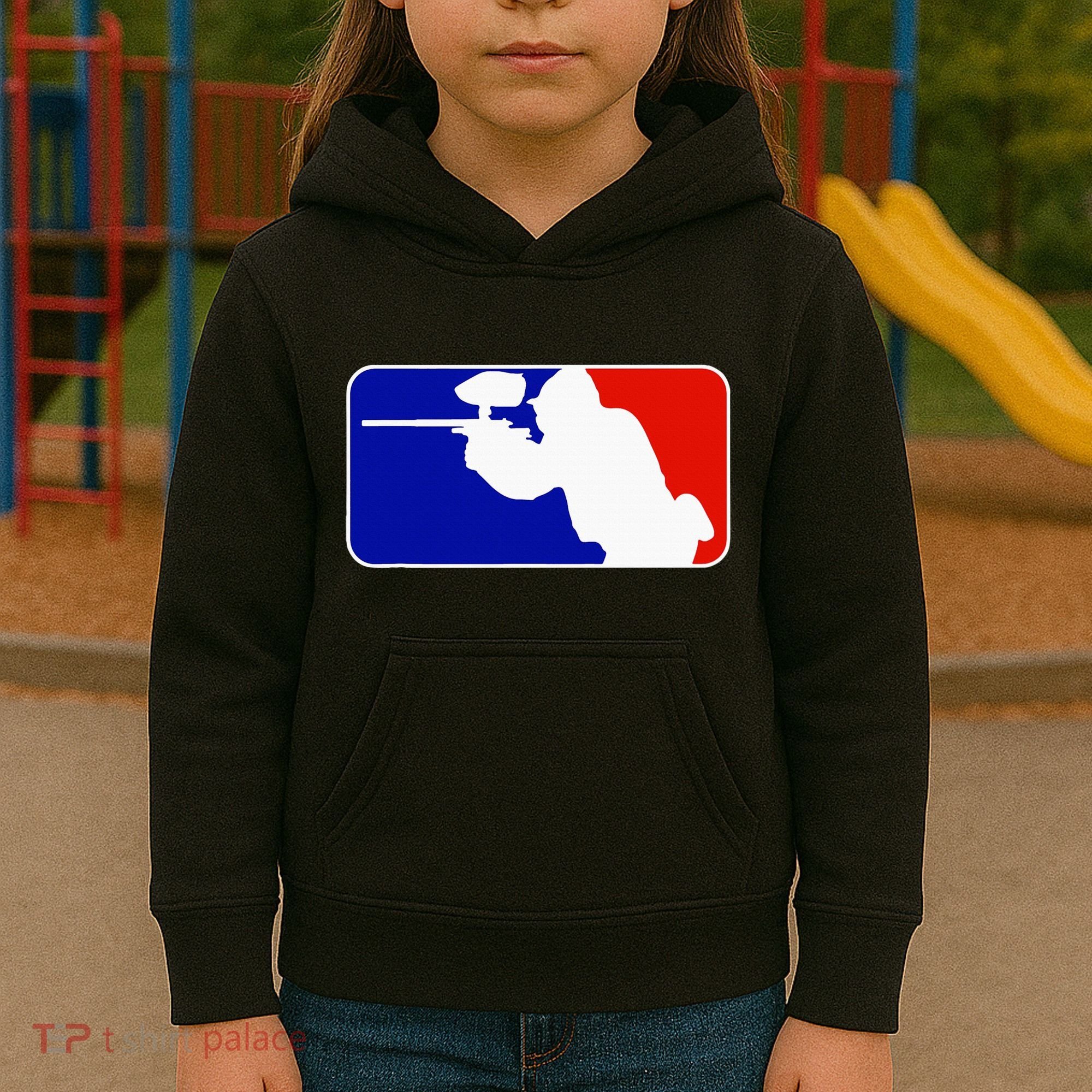 Paintball Tournament League Player Major Kids Hoodie