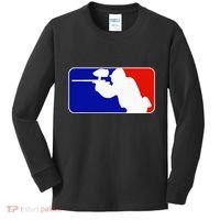 Paintball Tournament League Player Major Kids Long Sleeve Shirt thumb 0