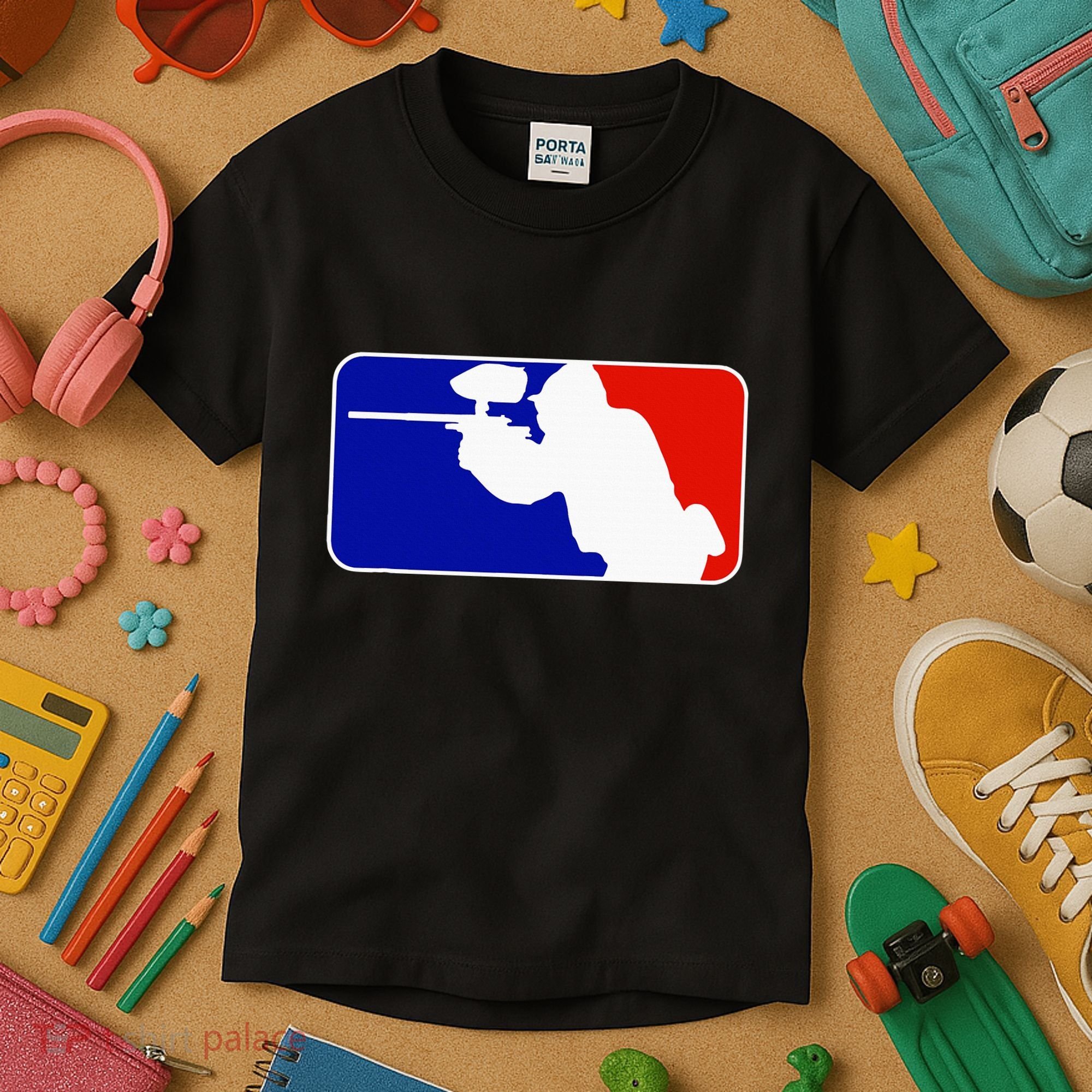 Paintball Tournament League Player Major Kids T-Shirt