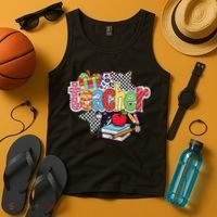 Preppy Teacher Last Day Of School Teacher Summer Tank Top thumb 4