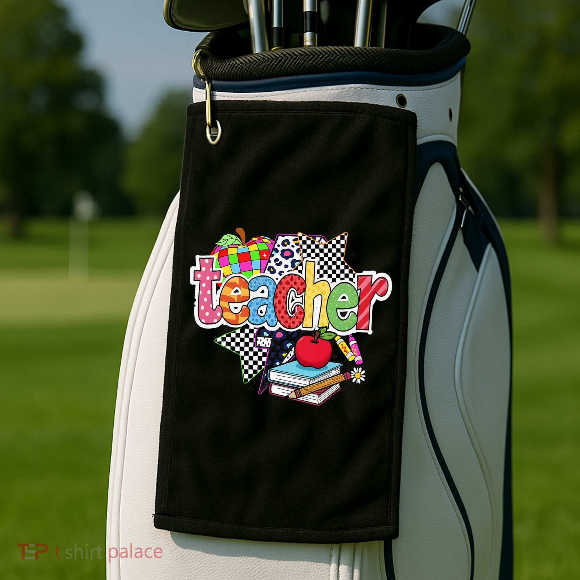Preppy Teacher Last Day Of School Teacher Summer Golf Towel