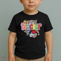 Preppy Teacher Last Day Of School Teacher Summer Toddler T-Shirt thumb 2