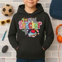 Preppy Teacher Last Day Of School Teacher Summer Kids Hoodie thumb 2