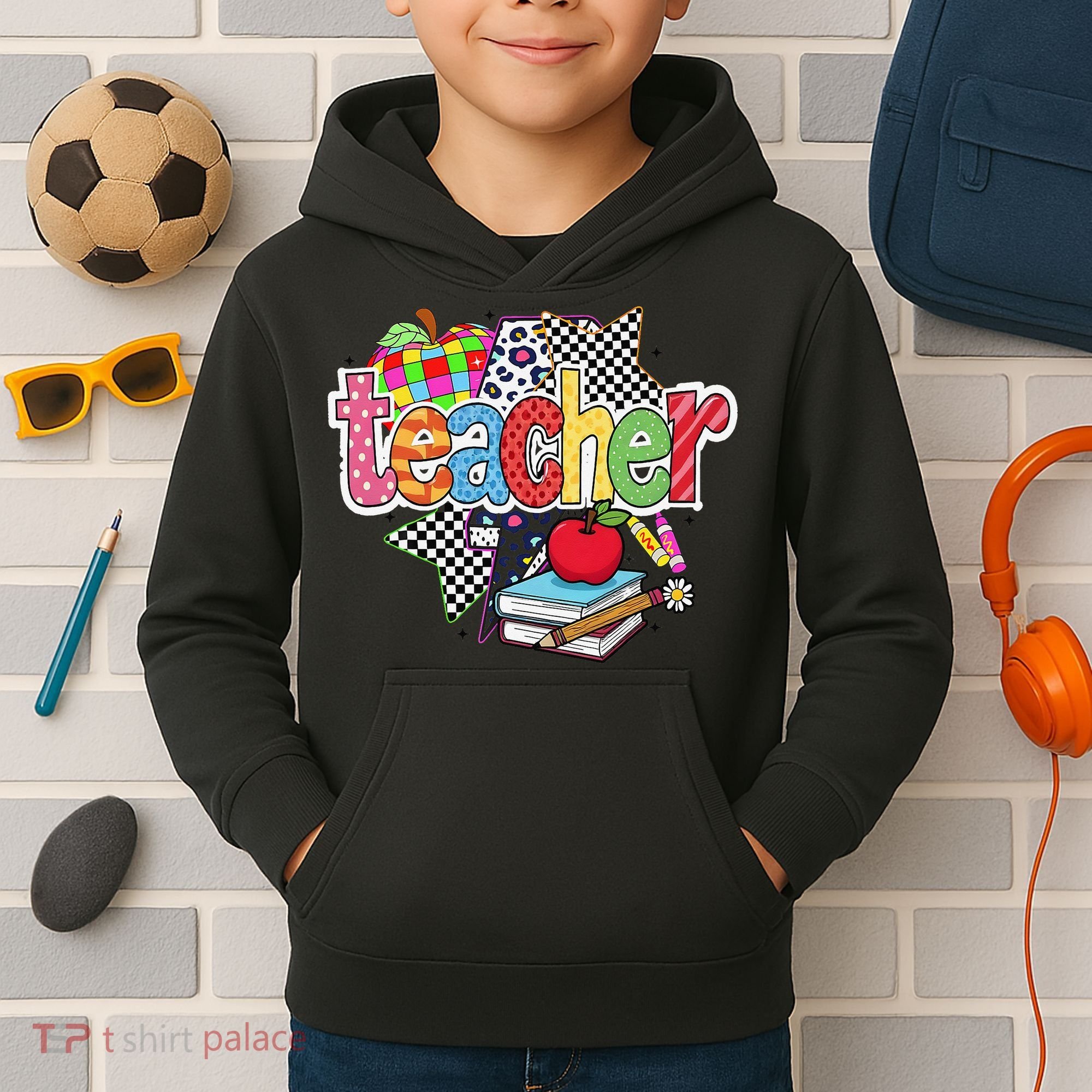 Preppy Teacher Last Day Of School Teacher Summer Kids Hoodie