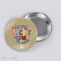 Preppy Teacher Last Day Of School Teacher Summer Button thumb 0