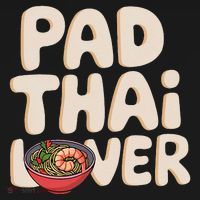 Pad Thai Lover Funny Humor Food Text Joke Loves Pad Thai Women's Hoodie thumb 2
