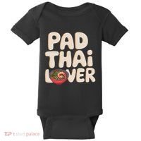 Pad Thai Lover Funny Humor Food Text Joke Loves Pad Thai Baby Bodysuit thumb 0