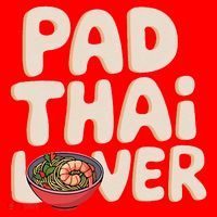 Pad Thai Lover Funny Humor Food Text Joke Loves Pad Thai Santa Hat thumb 1