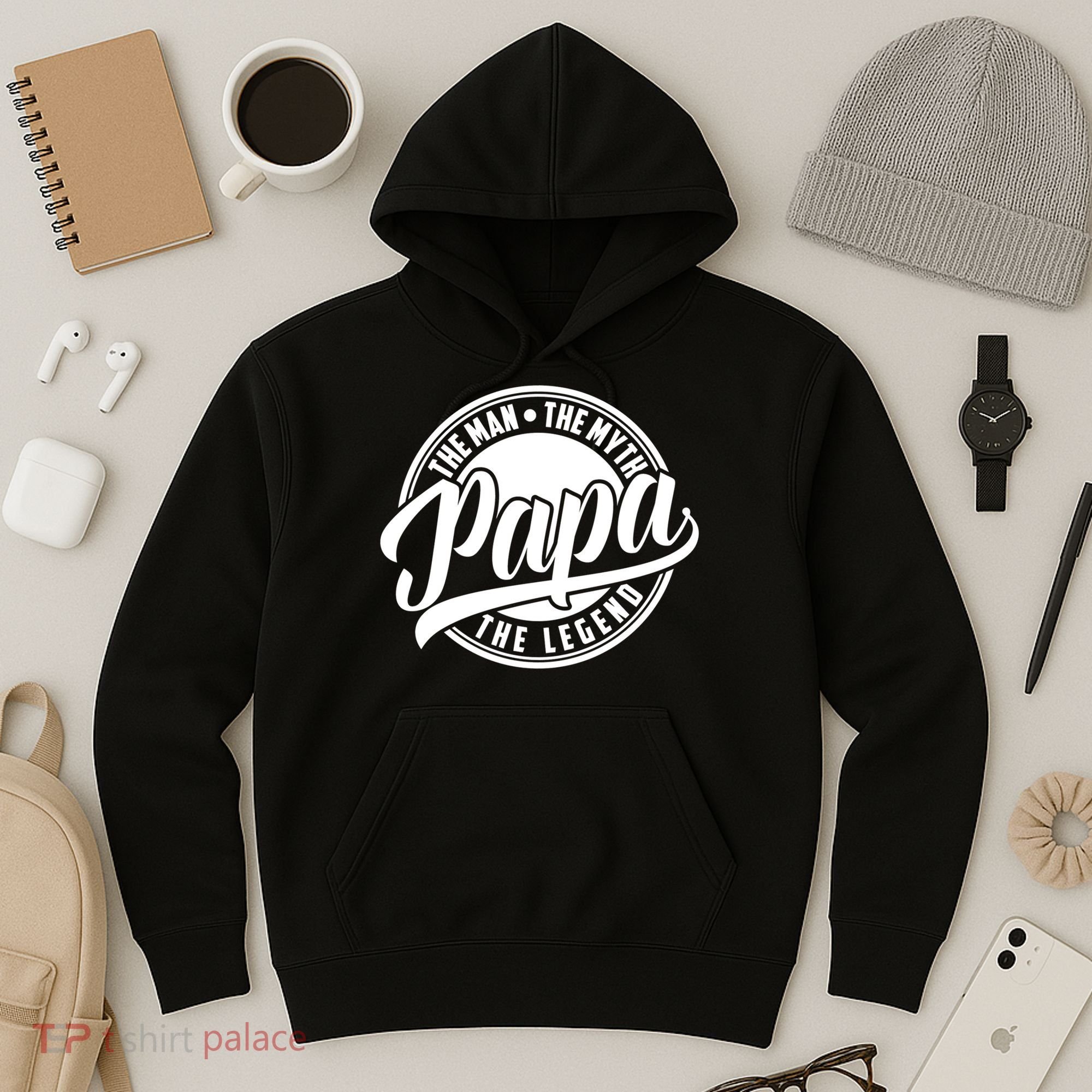 Papa The Man Myth Legend Fathers Day Certified Dad Gift Hoodie