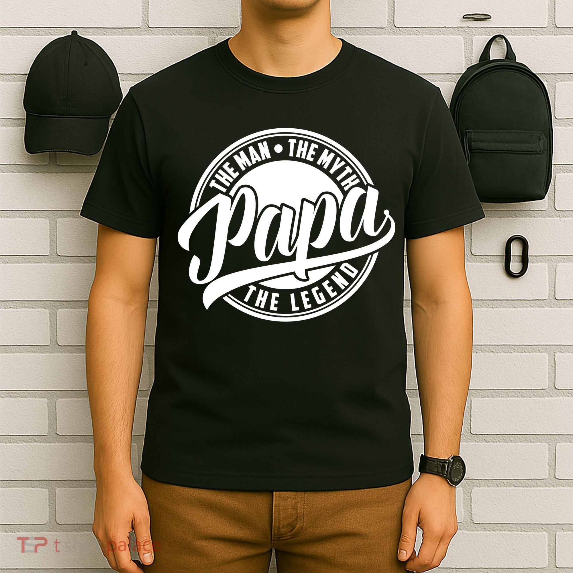 Papa The Man Myth Legend Fathers Day Certified Dad Gift T-Shirt