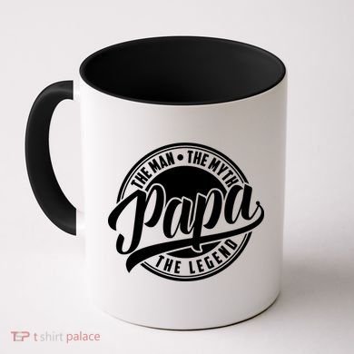 Papa The Man Myth Legend Fathers Day Certified Dad Gift Coffee Mug