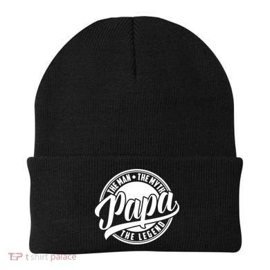 Papa The Man Myth Legend Fathers Day Certified Dad Gift Beanie